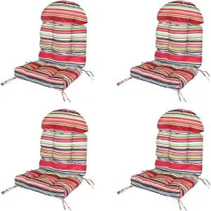 음기오 아디론댁 의자 쿠션 세트 4개 흔들의자 하이백 실내외용 두꺼운 파티오 패드 44인치 L x 19인치 W