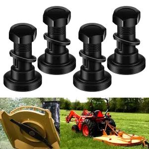 4팩 로터리 커터 블레이드 볼트 키트 63607 부시 호그 너트 및 잠금 와셔와 호환 교체 802-263C 802-277C