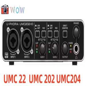 BEHRINGER U-PHORIA UMC22 라이브 녹음 오디오 인터페이스 마이크 증폭기 USB 외부