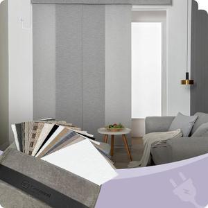 그레이윈드 슬라이딩 패널 암막 트랙 파티오 도어용 블라인드 음영, 원 사이즈(패브릭