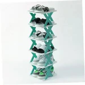 [하프클럽/]신발장 프리조립식신발정리대6단(블루그린)현관신발장