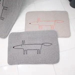 여우 퀄팅 발매트(40x60) 욕실매트 주방매트 씽크매트 여우발매트 발매트