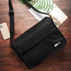 [하프클럽/]메신저백 학생 크로스백 보조 스퀘어 가방 블랙