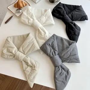 가벼운 패딩 고리 머플러 목도리 스카프 겨울 쁘띠 미니 여성 보온 여자 경랑