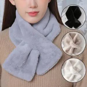 쁘띠 퍼 목도리 여성용 겨울 머플러