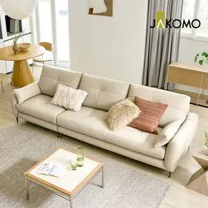 [자코모] 멜랑 4인 이태리 천연면피 소가죽 소파+쿠션2개