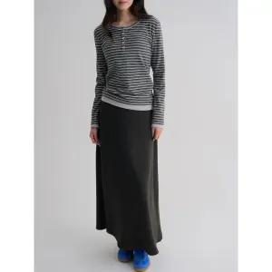 [에잇세컨즈] 헨리넥 스트라이프탑  그레이 (356141SM53)