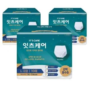 잇츠케어 성인용기저귀 팬티형 대형10Px3팩