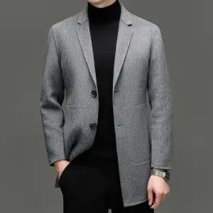 남자 정장 자켓 가을 겨울 울 코트 하프 모직 넥 트렌드 슬림핏 캐주얼 보온 원픽4