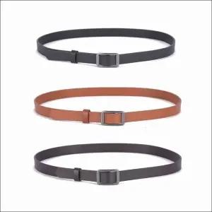 패션 벨트 펀칭리스 얇은 정장 캐주얼 허리띠 슬림 (WFKBSPB)