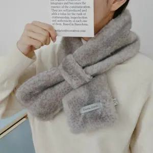 [하프클럽/다잇템]여성 문양 퍼머플러 짧은 목도리 호피 겨울용