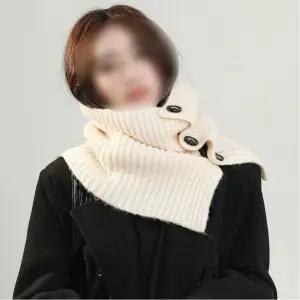 케이프 단추넥워머 니트 기획전 추천제품 겨울 머플러 여성