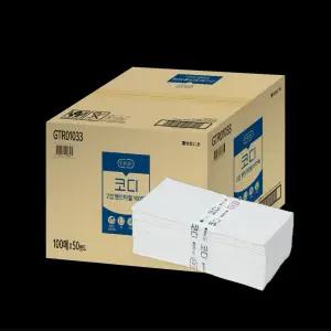코디 핸드타올 대용량 화장지 GTR01027 2겹 100매 50밴드 1팩 (총5000매)