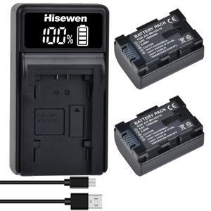 2pc 1400mAh BN-VG114 BN 배터리 + JVC 용 LED 충전기
