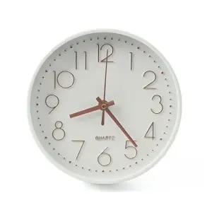 원형 저소음 벽걸이시계 20cm 아날로그 집들이 화이트 (KYR-WDABAEF)