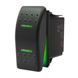 DC12V-24V 순간 방수 조이스틱 스위치 IP65 적색 LED 조명 없음 꺼짐 20A 7 핀