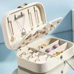[하프클럽/]주얼리 수납함 목걸이 귀걸이 반지 정리함 여행용 가방 분리형