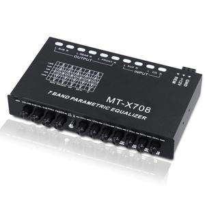 7밴드 차량 오디오 이퀄라이저, 그래픽 전면 후면 및 서브우퍼 출력이 있는 조절 가능한 EQ 증폭기, 7.3 x 4.3 1.2 인치