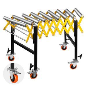 DEFNES 1150Lbs 조절 가능한 컨베이어 롤러, 유연한 롤러 컨베이어, 확장 스케이트 휠이 있는 테이블