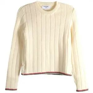 THOM BROWNE  25FW 니들 립 스티치 크루넥 니트 (FKA501A Y1024 100)