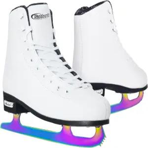 바시놀 나토크 여성 피겨 스 스케이트 스테인리스 스틸 블레이드 레이스업 하키 여성용 신발 6 사이즈 7 8