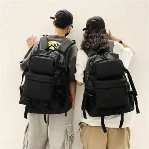 [하프클럽/]블랙 백팩 베이직 포켓 편한