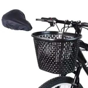 [무료배송] 자전거 걸이식 바구니 + 안장 레인커버 간편한설치