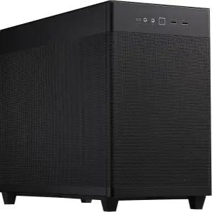도구가 필요 없는 측면 패널과 준필터 메쉬가 있는 ASUS Prime AP201 33리터 마이크로 ATX 블랙 PC 케이스