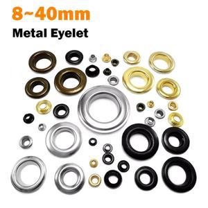1/20/30피스 금속 Eyelets 8mm 10mm 그로밋 가죽 가방 신발 용 공기 구멍 리벳 벨트 캡 의류 액세서리