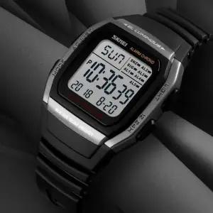 군인 시계 전자 손목 학생경량 알람 5개