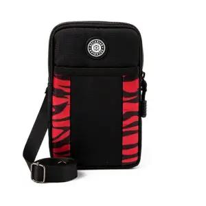 크로스백 슬림 지퍼 보조 핸드폰 가방 지브라레드