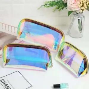 여행용 파우치 사각 팔각 정리 홀로그램 소품 케이스 화장품 (WFKCQHD)