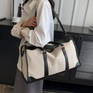 남녀공용 캐주얼 투톤 캔버스 여행 트래블 가방 보스턴백 (WFKC680)