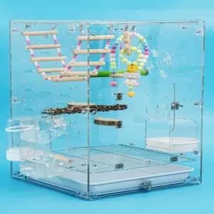 아크릴 새장 대형 투명 중형 기본형 앵무새 케이지