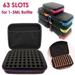 63 슬롯 1ml - 에센셜 오일 휴대용 보관함 리필  병 가방 케이스 여행용 박스