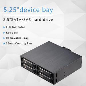 알루미늄 핫스왑 백플레인 SSD HDD 모바일 랙, 5.25 Optibay용, 4Bay 인치