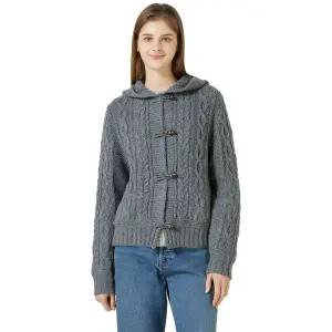 리디아 케이블가디건 여성 니트 꽈배기 - 그레이, L