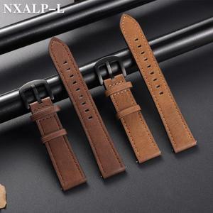 삼성 갤럭시 워치 7/6/5/4 40 44mm, 화웨이 워치 GT2 46mm용 20mm 22mm 가죽 스트랩, 빈티지 기어 밴드 팔