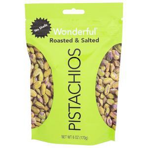 Wonderful Pistachio 피스타치오 로스팅 & 솔티드 쉘 피스타치오, 6온스