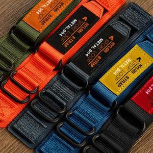 20 22mm Camouflage Nylon Strap for Samsung Galaxy Watch 7 6 5 4 40mm 44mm 6Classic 5Pro Band for Hua