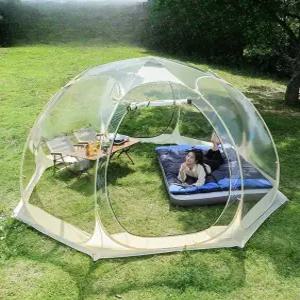대형 방수 투명 PVC 경량 돔형 돔텐트 텐트 8각 아웃도어 쉘터 야외