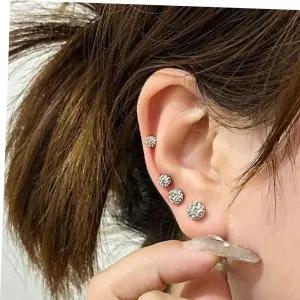 여성피어싱 반짝반짝 예쁜 스톤 원형 볼 피어싱 3mm