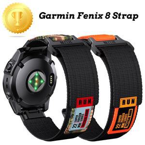 가민 퀵핏 22/26mm 페닉스 6 6X 프로 5 5X 7 7X 스트랩 가민 충전기/충전 케이블 나일론 우븐 시계 스트랩