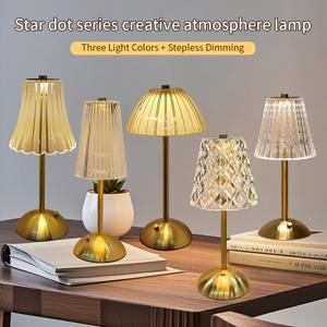 LED 테이블 램프 터치 센서 디 밍이 가능 데스크탑 야간 조명 호텔 바 침실 장식 대 한 충전식 무선 독서