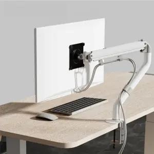 워크프리 모니터 거치대브라켓 모니터암 지지대 고정대 관절 높이조절 거치대 검정 화이트 흰색 테이블