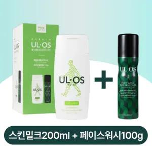 우르오스 페이셜케어 중건성 스킨로션 200ml + 페이스워시 100g 세트