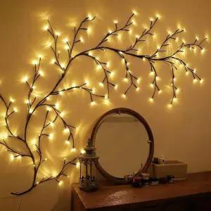 led 꽃 인테리어 무드등 크리스마스 트리 나무 넝쿨 조명 - 전구 72개덩쿨 카페 거실등 침실등 담쟁이 줄조