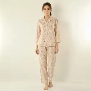 [롯데백화점]비너스 [이월행사] 여성잠옷 순면 부드러운 실켓면 곰돌이 파자마 (VPA4471W)