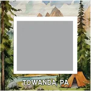 R과 R 펜실베니아 기념품 나무 사진 액자 캠핑 텐트 디자인 가로 수입