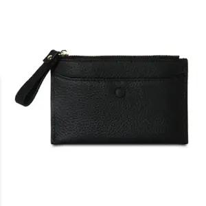 카드지갑 컬러 미니 가죽 지퍼 선물 심플 블랙 (WFKDXZ1)